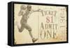 Admit One Football-null-Framed Stretched Canvas