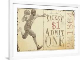 Admit One Football-null-Framed Giclee Print