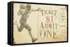 Admit One Football-null-Framed Stretched Canvas