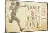 Admit One Football-null-Mounted Giclee Print