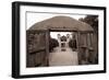 Adobe Church Of Chimayo, New Mexico-George Oze-Framed Photographic Print