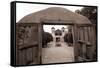 Adobe Church Of Chimayo, New Mexico-George Oze-Framed Stretched Canvas