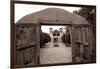 Adobe Church Of Chimayo, New Mexico-George Oze-Framed Photographic Print