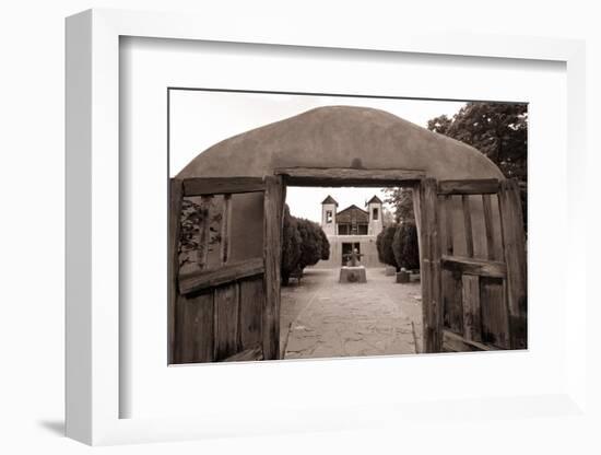 Adobe Church Of Chimayo, New Mexico-George Oze-Framed Photographic Print
