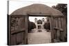 Adobe Church Of Chimayo, New Mexico-George Oze-Stretched Canvas