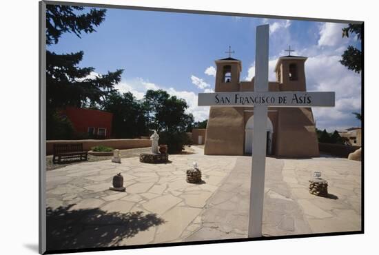 Adobe Church Ranchos De Taos New Mexico-George Oze-Mounted Photographic Print