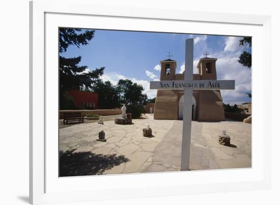 Adobe Church Ranchos De Taos New Mexico-George Oze-Framed Photographic Print