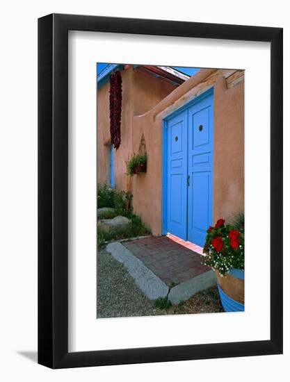 Adobe Colors, Taos, New Mexico-George Oze-Framed Photographic Print