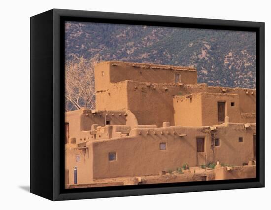 Adobe Detail, Taos Pueblo, Rio Grande Valley, New Mexico, USA-Art Wolfe-Framed Stretched Canvas