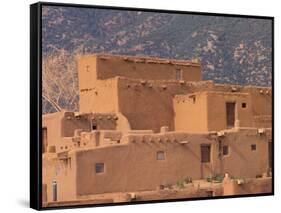 Adobe Detail, Taos Pueblo, Rio Grande Valley, New Mexico, USA-Art Wolfe-Framed Stretched Canvas