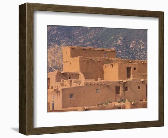 Adobe Detail, Taos Pueblo, Rio Grande Valley, New Mexico, USA-Art Wolfe-Framed Photographic Print