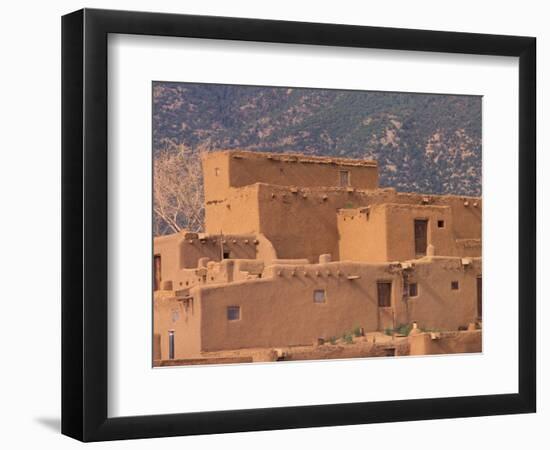 Adobe Detail, Taos Pueblo, Rio Grande Valley, New Mexico, USA-Art Wolfe-Framed Photographic Print