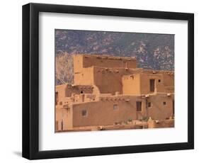 Adobe Detail, Taos Pueblo, Rio Grande Valley, New Mexico, USA-Art Wolfe-Framed Photographic Print