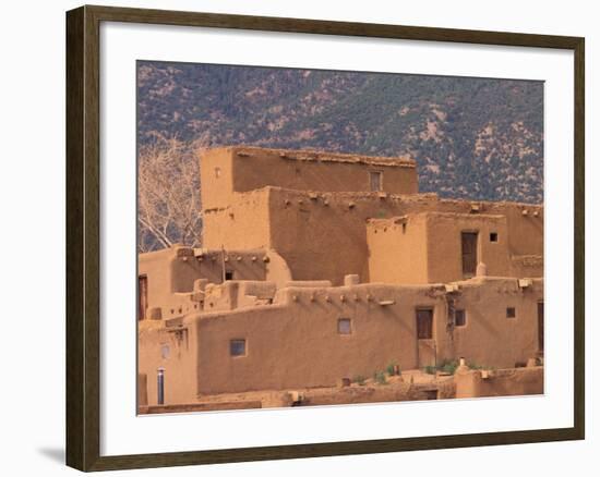 Adobe Detail, Taos Pueblo, Rio Grande Valley, New Mexico, USA-Art Wolfe-Framed Photographic Print