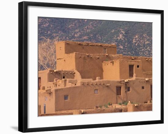 Adobe Detail, Taos Pueblo, Rio Grande Valley, New Mexico, USA-Art Wolfe-Framed Photographic Print