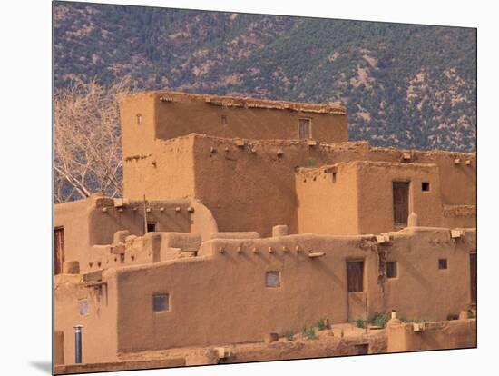 Adobe Detail, Taos Pueblo, Rio Grande Valley, New Mexico, USA-Art Wolfe-Mounted Photographic Print