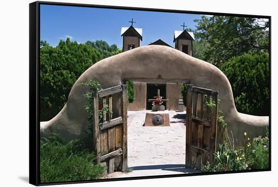 Adobe Gates El Santuario de Chimayo New Mexico-George Oze-Framed Stretched Canvas