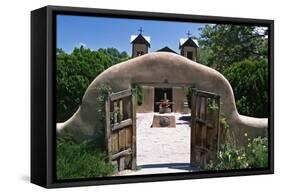 Adobe Gates El Santuario de Chimayo New Mexico-George Oze-Framed Stretched Canvas