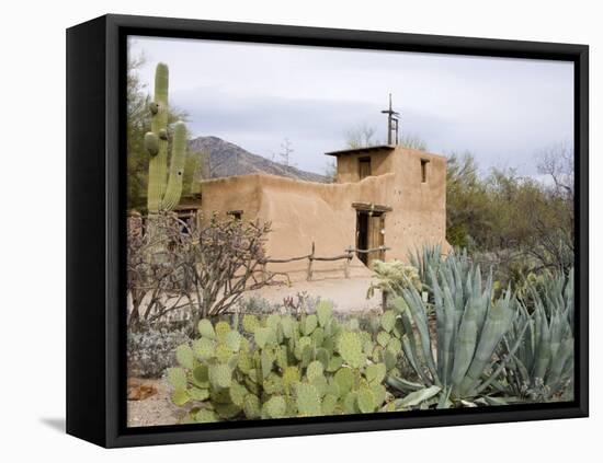 Adobe Mission, De Grazia Gallery in Sun, Tucson, Arizona, United States of America, North America-Richard Cummins-Framed Stretched Canvas