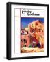 "Adobe Village," Country Gentleman Cover, February 1, 1940-G. Kay-Framed Giclee Print