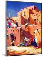 "Adobe Village,"February 1, 1940-G. Kay-Mounted Giclee Print