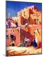 "Adobe Village,"February 1, 1940-G. Kay-Mounted Giclee Print