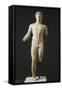 Adolescent, 480 BC Statue in Severe Style Found Near Acropolis in Agrigento, Sicily, Italy-null-Framed Stretched Canvas