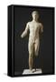 Adolescent, 480 BC Statue in Severe Style Found Near Acropolis in Agrigento, Sicily, Italy-null-Framed Stretched Canvas