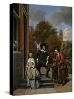 Adolf and Catharina Croeser, known as the Burgomaster of Delft and His Daughter-Jan Havicksz Steen-Stretched Canvas