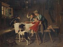 Whose Dinner is it?-Adolf Eberle-Stretched Canvas