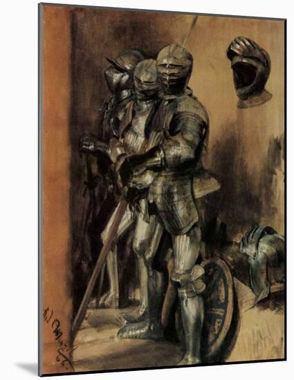 Adolf Friedrich Erdmann of Menzel (Armor, study) Art Poster Print-null-Mounted Poster