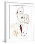 Adolf Hitler with his mistress Eva Braun - colour caricature-Neale Osborne-Framed Giclee Print