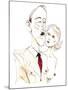 Adolf Hitler with his mistress Eva Braun - colour caricature-Neale Osborne-Mounted Giclee Print