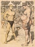 Men on Beach, Munzer-Adolf Munzer-Art Print