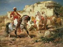 Arab Horsemen on the Attack, 1869-Adolf Schreyer-Giclee Print