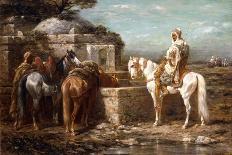 Arab Horsemen on the Attack, 1869-Adolf Schreyer-Giclee Print