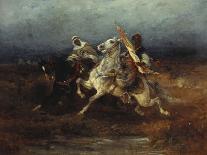 Horses Escaping from a Fire-Adolf Schreyer-Giclee Print