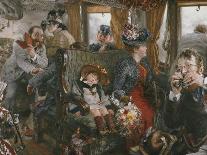 On the Train, Observed from Life, 1892-Adolf Von Menzel-Framed Stretched Canvas