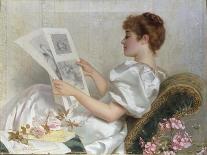 Lady Looking at Drawings, 1894-Adolfo Belimbau-Giclee Print