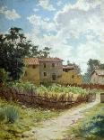 Tuscan Landscape-Adolfo Belimbau-Framed Giclee Print