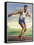 Adolfo Consolini (Italy) Sets the Discus Record-null-Framed Stretched Canvas