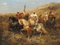Arab Horsemen at the Edge of a Wood-Adolph Schreyer-Giclee Print