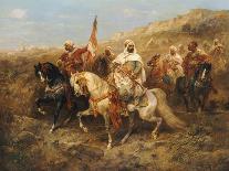 A Regal Procession-Adolph Schreyer-Stretched Canvas