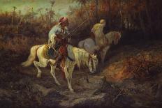 A Regal Procession-Adolph Schreyer-Stretched Canvas