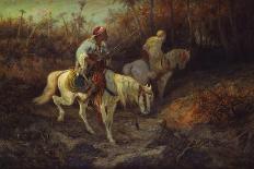 Arab Horsemen at the Edge of a Wood-Adolph Schreyer-Giclee Print