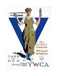 For Every Fighter a Woman Worker War Effort Poster-Adolph Triedler-Stretched Canvas