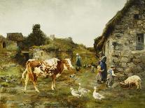 The Farmyard-Adolphe Charles Marais-Stretched Canvas