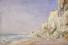 Cliffs near Dieppe, 1862-Adolphe-felix Cals-Framed Giclee Print