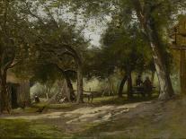 Landscape with a Farmyard, 1830-Adolphe-felix Cals-Stretched Canvas