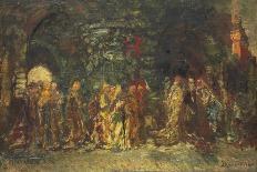 A Procession, C.1880-Adolphe Joseph Thomas Monticelli-Giclee Print